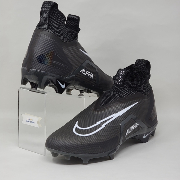 Nike Alpha Menace Elite 3 Black White Football Cleats CT6648-010 Men's Size 11 - Picture 5 of 10